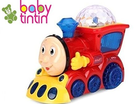 Babytintin™ Bump and Go Musical Engine Train with 4D Light and Sound for Toy for Kids-5
