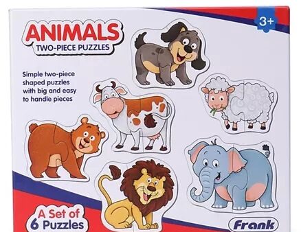 Frank Jigsaw Animal Puzzle Multicolour - Pack of 6-6