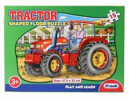 Frank Tractor Shaped Floor Jigsaw Puzzle Multicolour - 15 Pieces-5