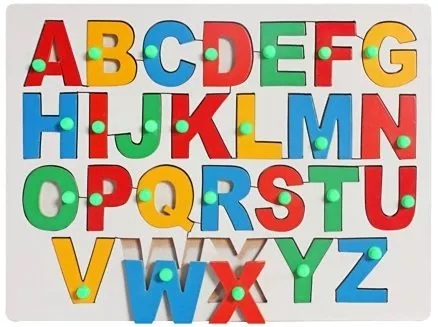 Little Genius - Wooden English Alphabet Uppercase With Knob-4