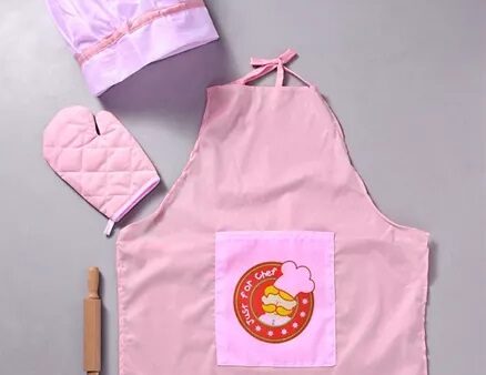 Ramson Chef Play Costume Set Pink - 4 Pieces-11