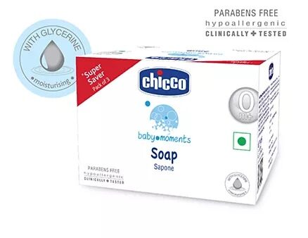 Chicco Baby Moments Soap 100 gm Each - Pack Of 3-6