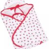 Tinycare Hooded Wrappper Strawberry Print - Pink-3