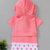 Pink Rabbit Hooded Bath Robe Tiger Patch - Pink-2