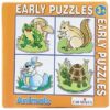 Creative Early Puzzles 4 Shaped Animal Puzzles-2