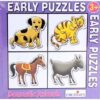Creative's - Early Puzzles - 4 Shaped Puzzles Domestic Animals-4