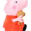Peppa Pig With Bear Pink Orange & Brown - 30 cm-2