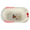LuvLap Bathtub Baby & Kitty Print - White Pink-4