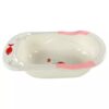 LuvLap Bathtub Baby & Kitty Print - White Pink-1