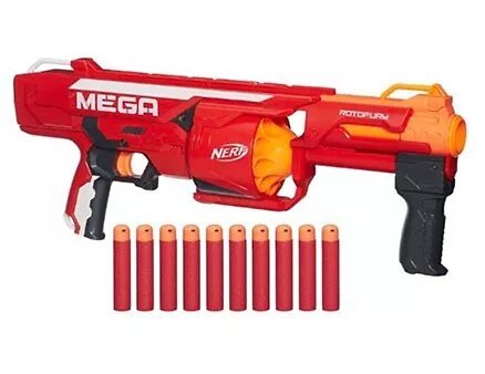 Nerf Nstrike Mega Rotofury Toy Gun - Red-6