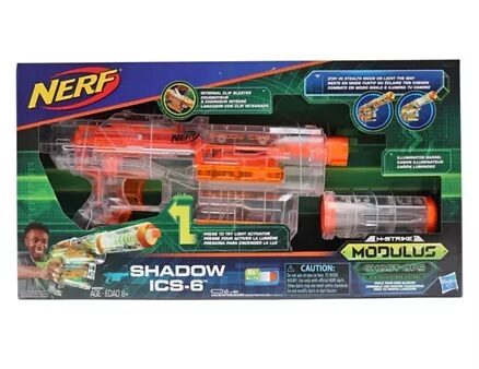 Nerf Modulus Shadow ICS-6 Illuminator Gun - Orange-6
